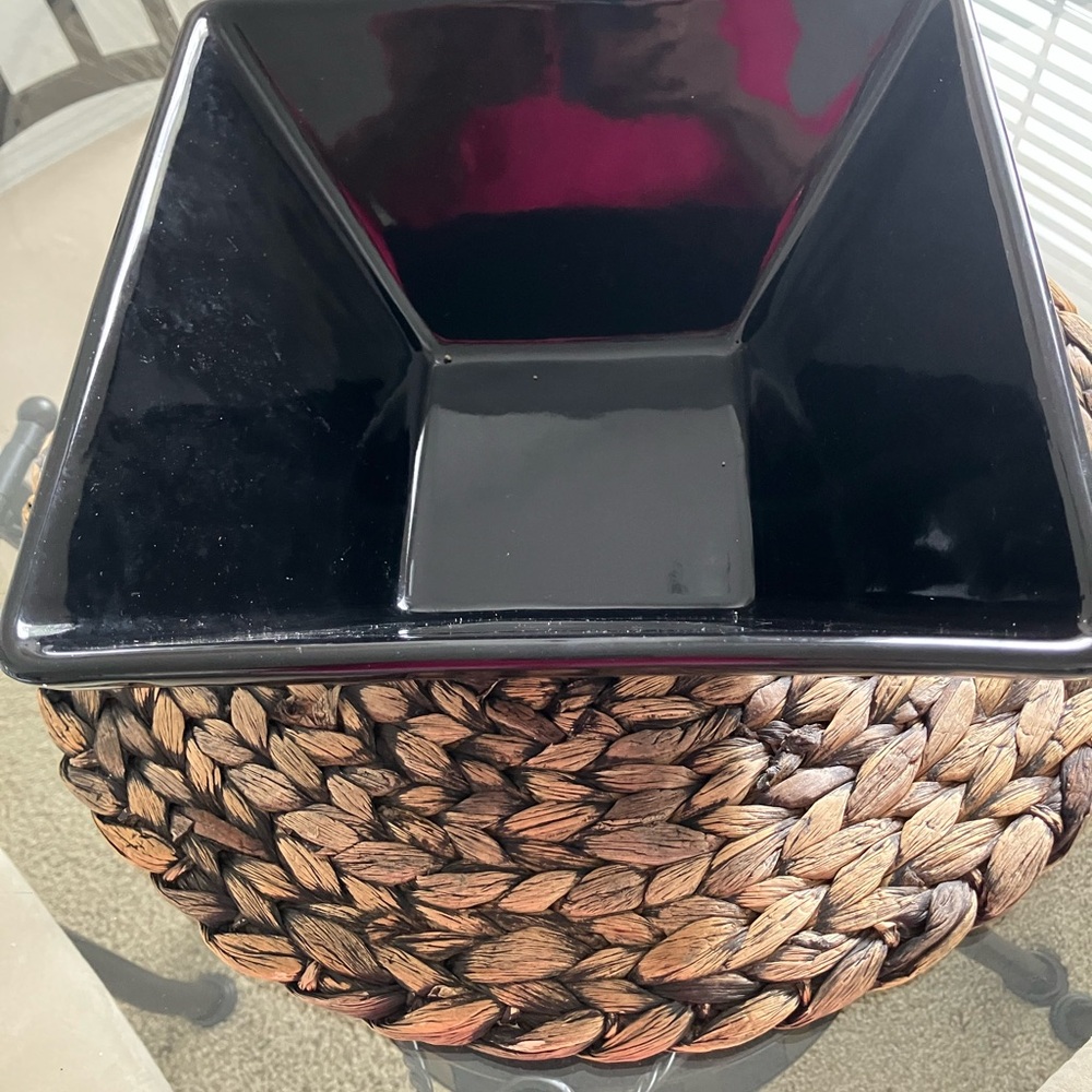 Longaberger Black and Brown Woven Basket